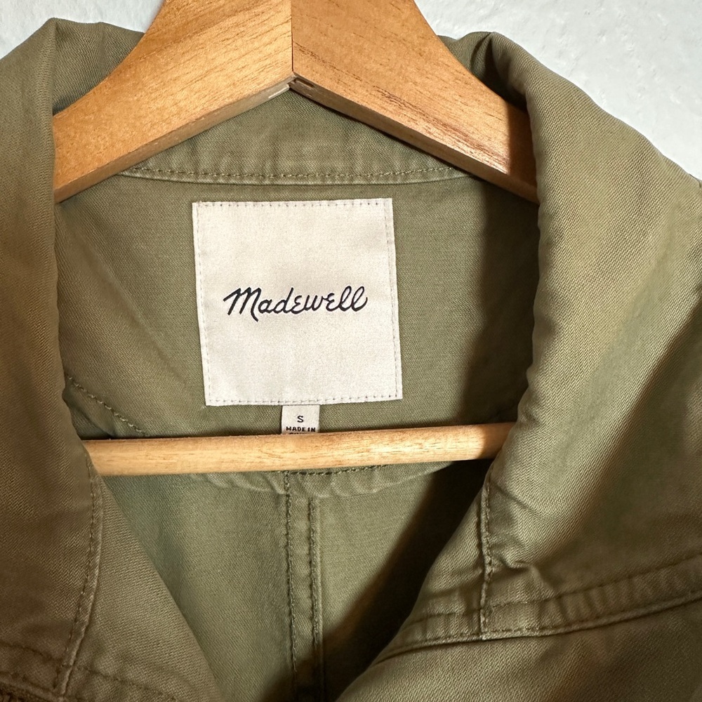 Madewell Women's Jacket Utility Military Fleet Jacket Army Olive
Green Small - Picture 2 of 16